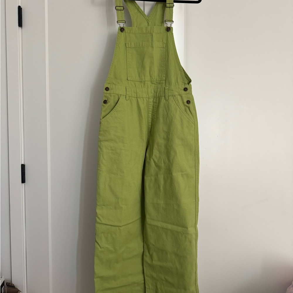 Forever 21 Lime Green Overalls NWOT